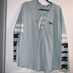 PINK light blue sweater